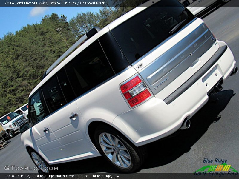 White Platinum / Charcoal Black 2014 Ford Flex SEL AWD