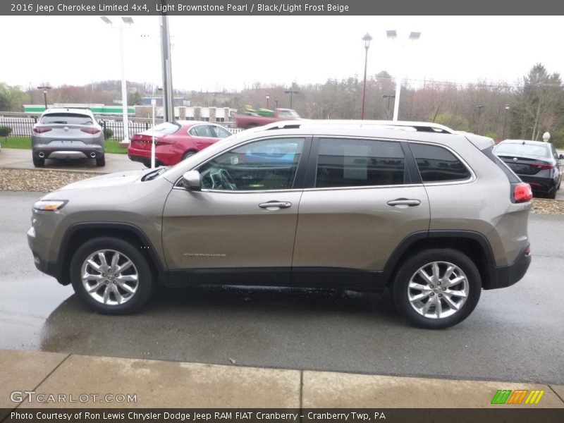 Light Brownstone Pearl / Black/Light Frost Beige 2016 Jeep Cherokee Limited 4x4