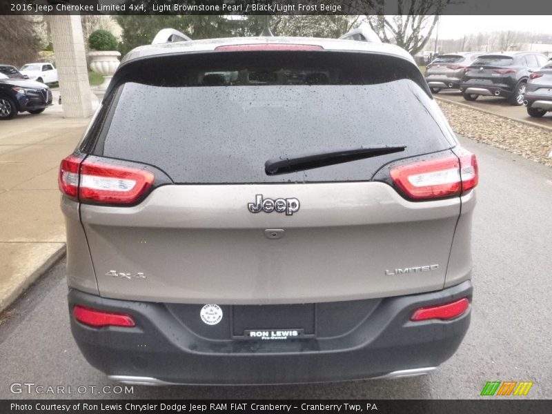 Light Brownstone Pearl / Black/Light Frost Beige 2016 Jeep Cherokee Limited 4x4
