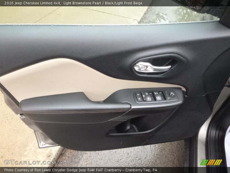 Light Brownstone Pearl / Black/Light Frost Beige 2016 Jeep Cherokee Limited 4x4