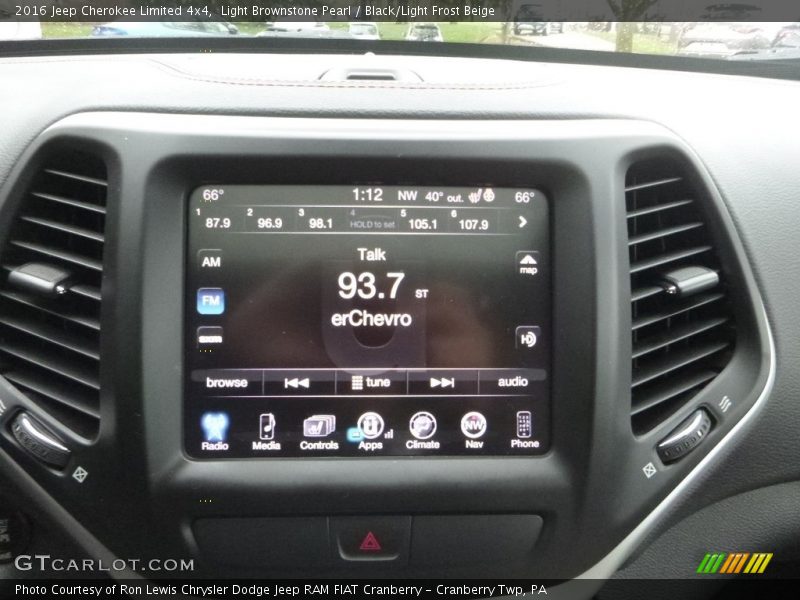 Light Brownstone Pearl / Black/Light Frost Beige 2016 Jeep Cherokee Limited 4x4