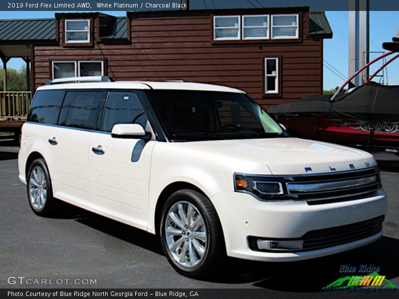 White Platinum / Charcoal Black 2019 Ford Flex Limited AWD