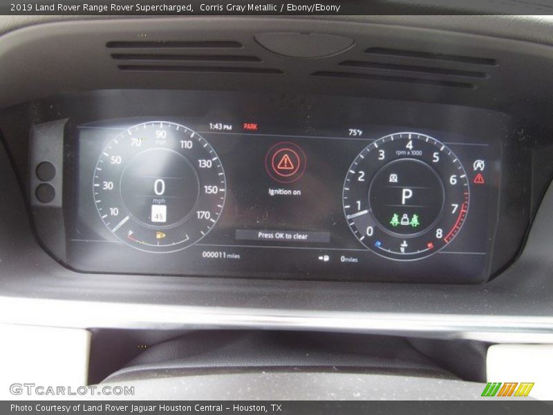 Corris Gray Metallic / Ebony/Ebony 2019 Land Rover Range Rover Supercharged