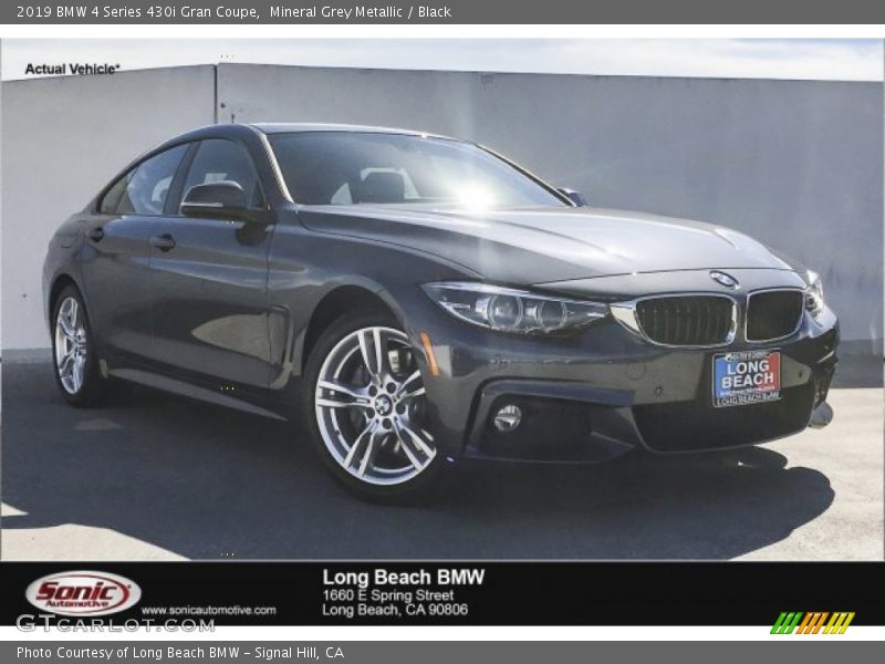 Mineral Grey Metallic / Black 2019 BMW 4 Series 430i Gran Coupe