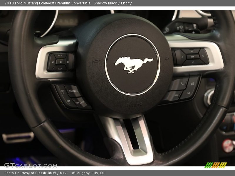 Shadow Black / Ebony 2018 Ford Mustang EcoBoost Premium Convertible
