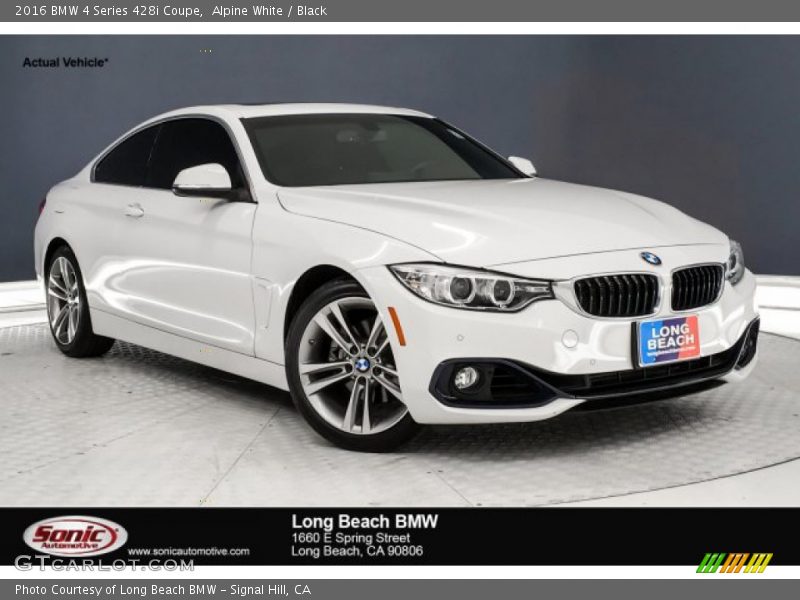 Alpine White / Black 2016 BMW 4 Series 428i Coupe