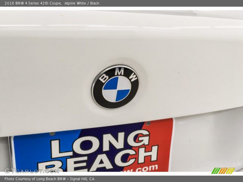 Alpine White / Black 2016 BMW 4 Series 428i Coupe