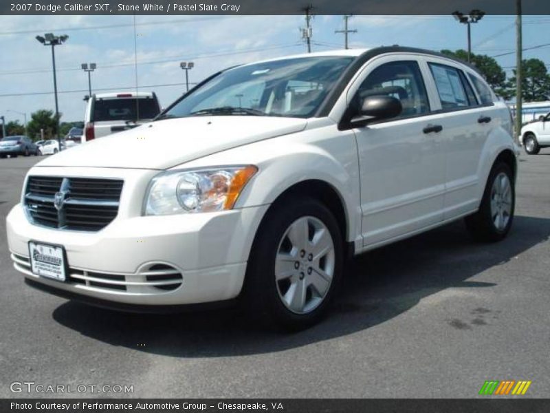 Stone White / Pastel Slate Gray 2007 Dodge Caliber SXT