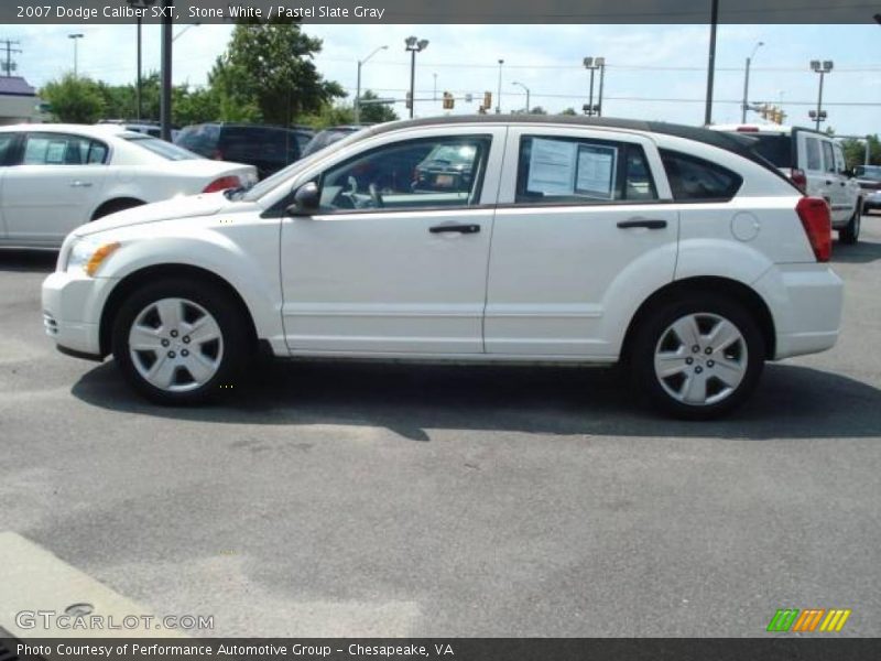 Stone White / Pastel Slate Gray 2007 Dodge Caliber SXT