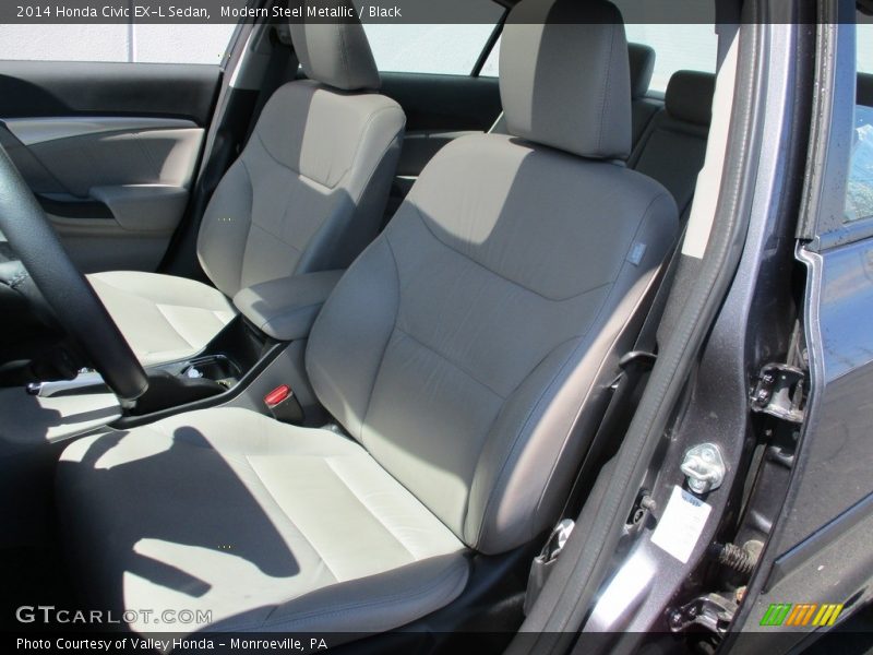 Modern Steel Metallic / Black 2014 Honda Civic EX-L Sedan