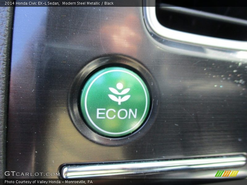 Modern Steel Metallic / Black 2014 Honda Civic EX-L Sedan