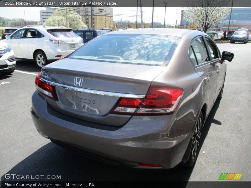Urban Titanium Metallic / Beige 2015 Honda Civic EX Sedan