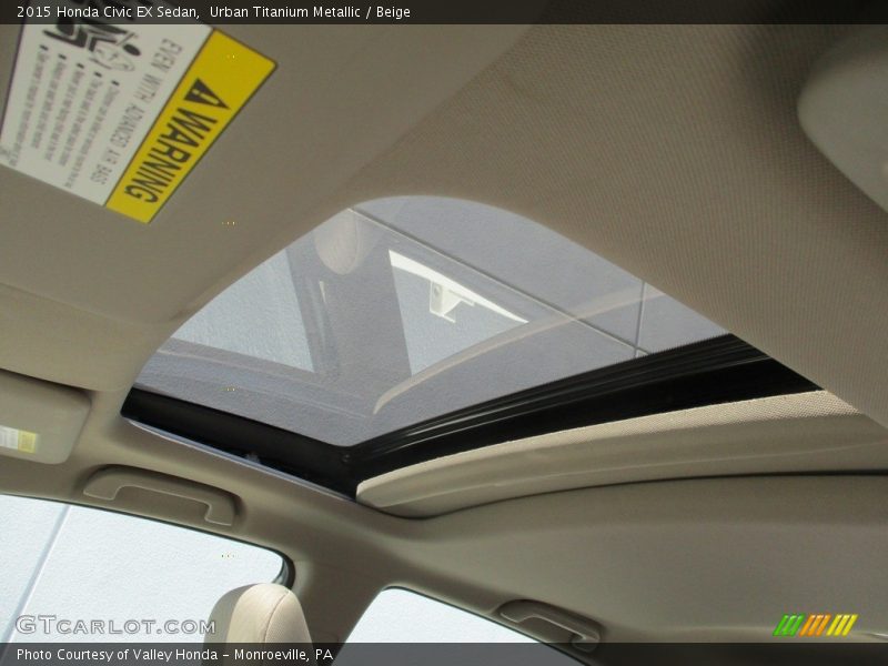 Urban Titanium Metallic / Beige 2015 Honda Civic EX Sedan
