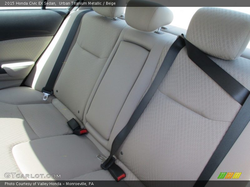 Urban Titanium Metallic / Beige 2015 Honda Civic EX Sedan