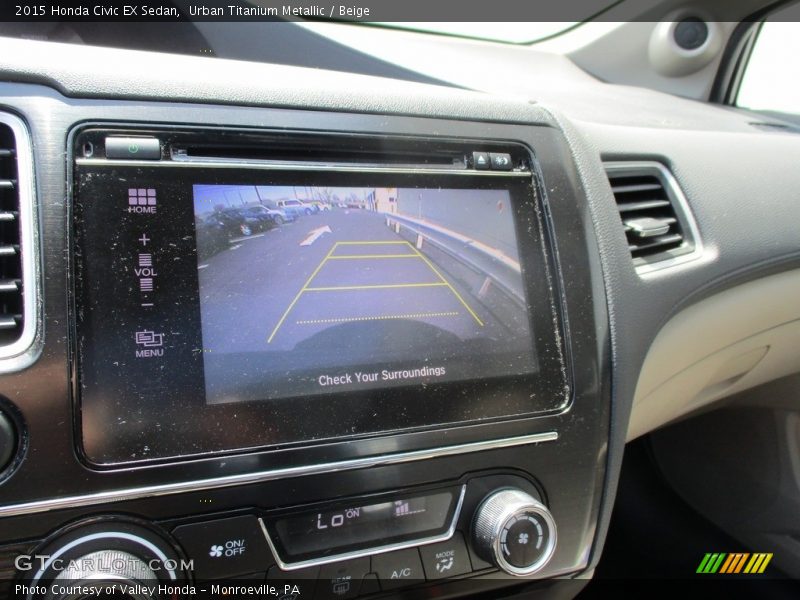 Urban Titanium Metallic / Beige 2015 Honda Civic EX Sedan