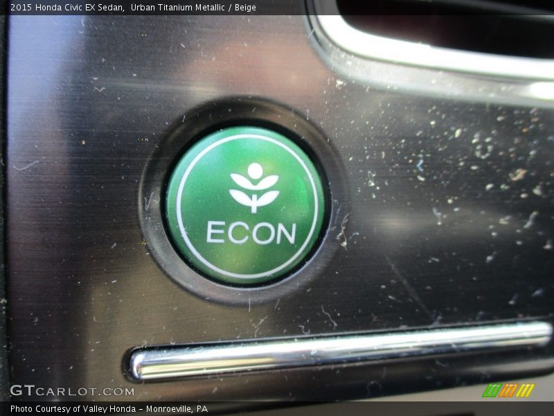 Urban Titanium Metallic / Beige 2015 Honda Civic EX Sedan