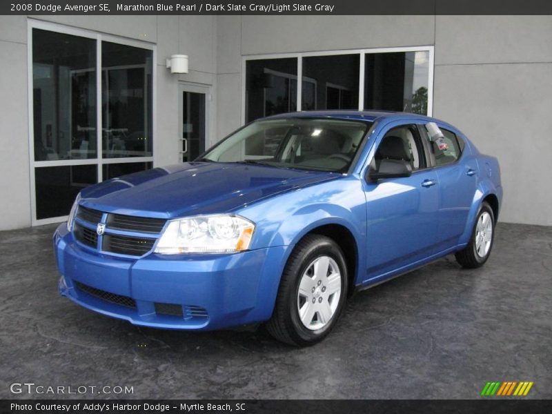 Marathon Blue Pearl / Dark Slate Gray/Light Slate Gray 2008 Dodge Avenger SE