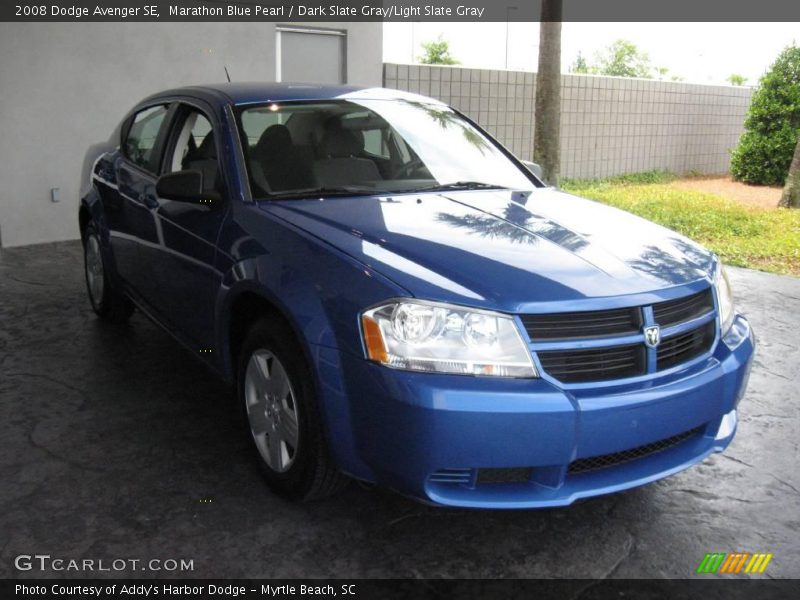 Marathon Blue Pearl / Dark Slate Gray/Light Slate Gray 2008 Dodge Avenger SE