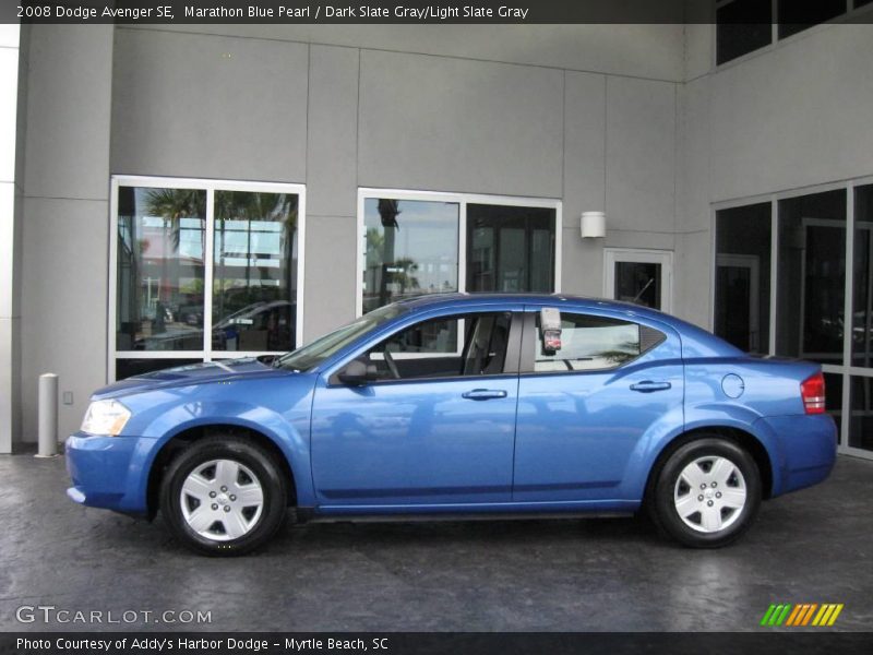 Marathon Blue Pearl / Dark Slate Gray/Light Slate Gray 2008 Dodge Avenger SE