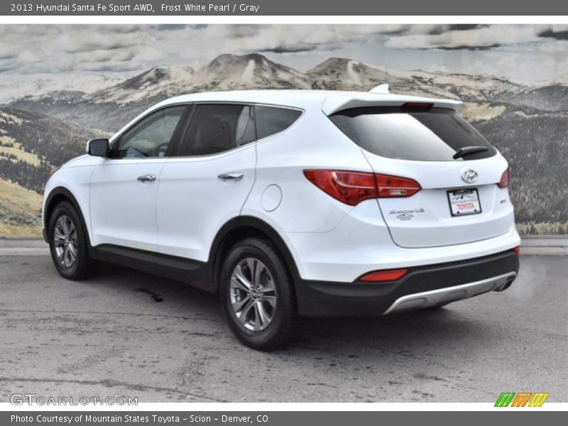Frost White Pearl / Gray 2013 Hyundai Santa Fe Sport AWD
