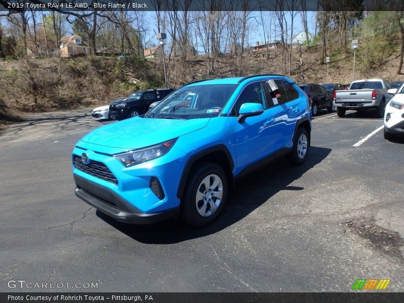 Blue Flame / Black 2019 Toyota RAV4 LE AWD