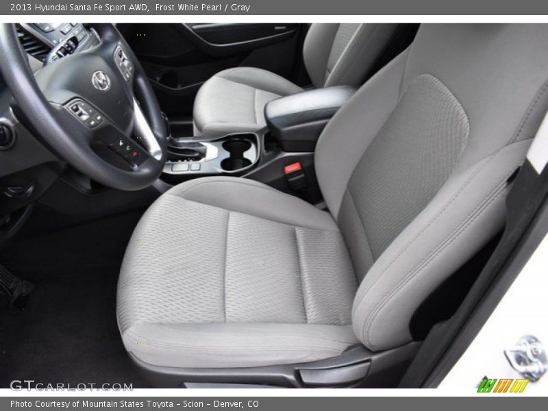 Frost White Pearl / Gray 2013 Hyundai Santa Fe Sport AWD