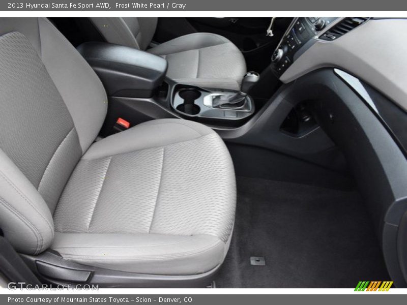 Frost White Pearl / Gray 2013 Hyundai Santa Fe Sport AWD