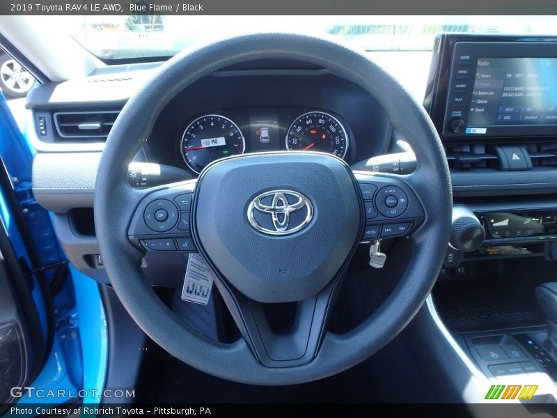 Blue Flame / Black 2019 Toyota RAV4 LE AWD