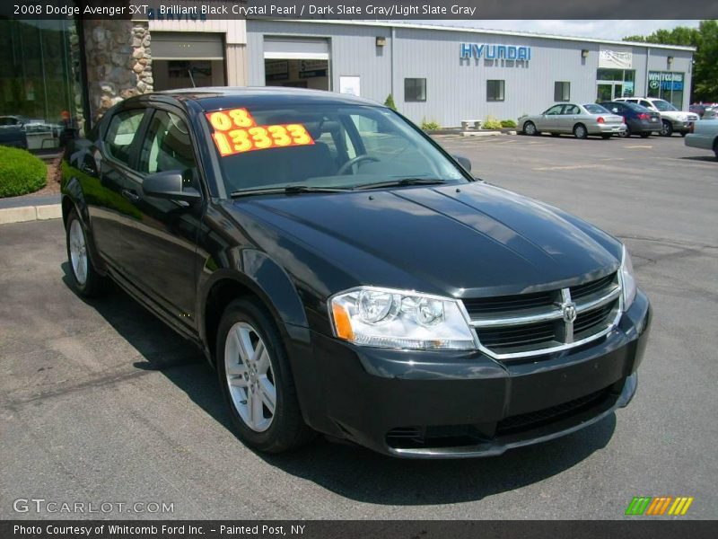 Brilliant Black Crystal Pearl / Dark Slate Gray/Light Slate Gray 2008 Dodge Avenger SXT