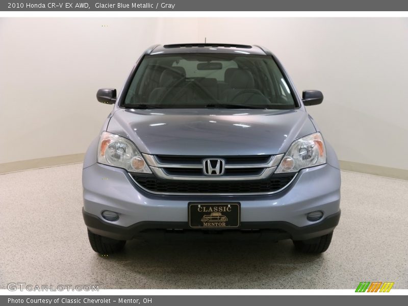 Glacier Blue Metallic / Gray 2010 Honda CR-V EX AWD