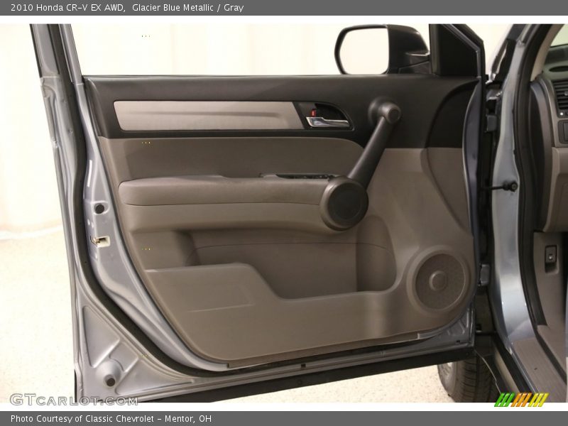 Glacier Blue Metallic / Gray 2010 Honda CR-V EX AWD