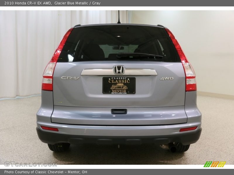 Glacier Blue Metallic / Gray 2010 Honda CR-V EX AWD