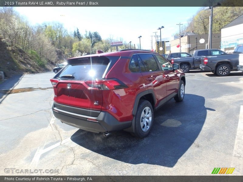 Ruby Flare Pearl / Black 2019 Toyota RAV4 LE AWD
