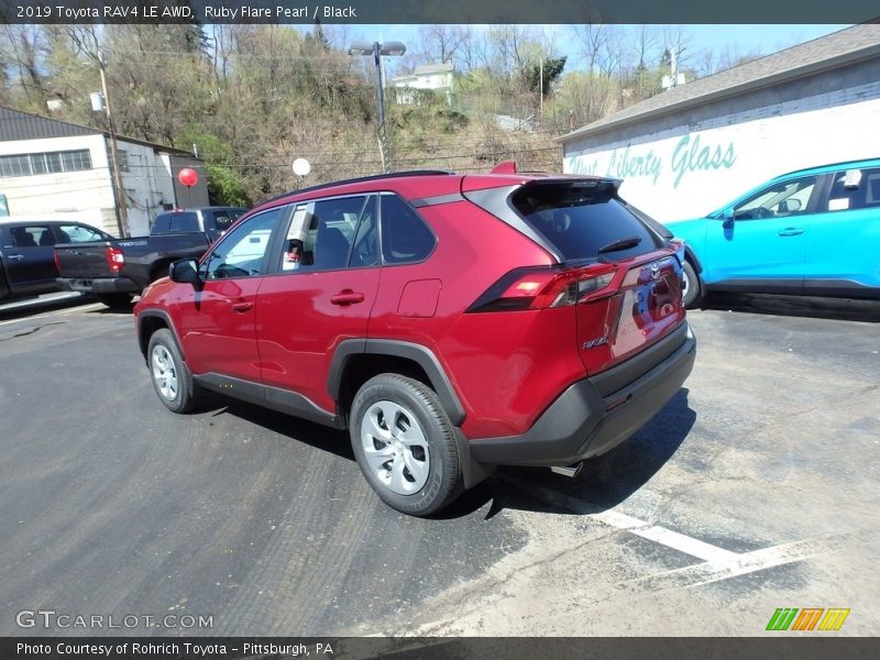 Ruby Flare Pearl / Black 2019 Toyota RAV4 LE AWD