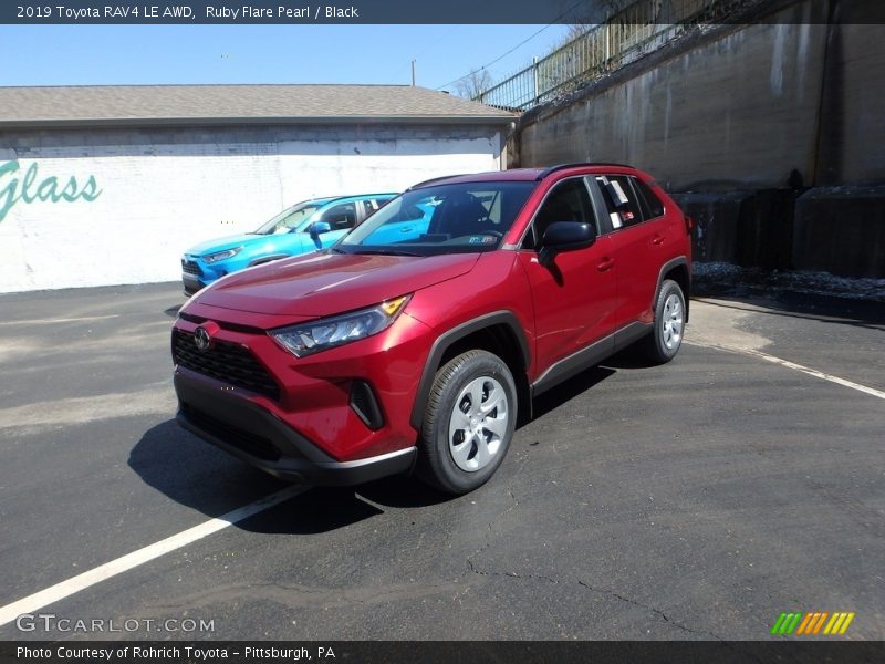 Ruby Flare Pearl / Black 2019 Toyota RAV4 LE AWD