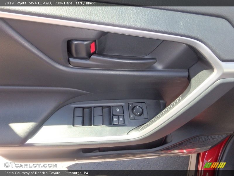 Ruby Flare Pearl / Black 2019 Toyota RAV4 LE AWD