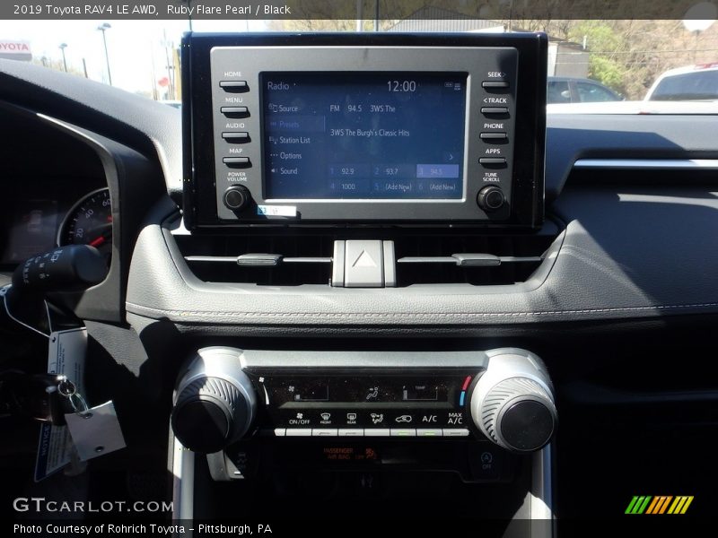 Ruby Flare Pearl / Black 2019 Toyota RAV4 LE AWD