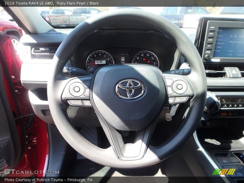 Ruby Flare Pearl / Black 2019 Toyota RAV4 LE AWD