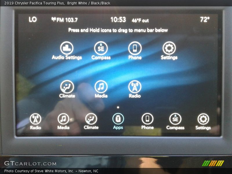 Bright White / Black/Black 2019 Chrysler Pacifica Touring Plus