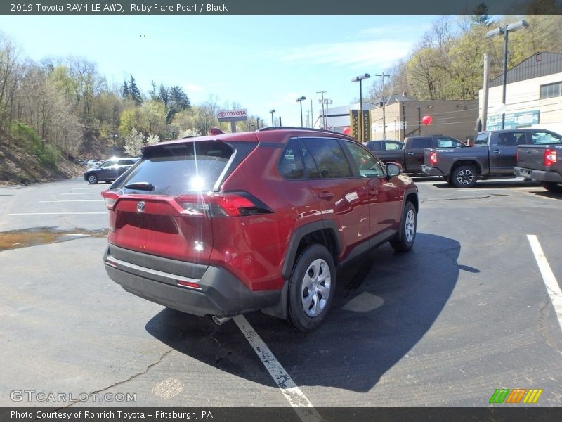 Ruby Flare Pearl / Black 2019 Toyota RAV4 LE AWD