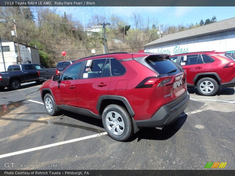 Ruby Flare Pearl / Black 2019 Toyota RAV4 LE AWD