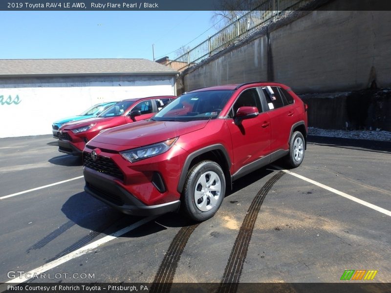 Ruby Flare Pearl / Black 2019 Toyota RAV4 LE AWD