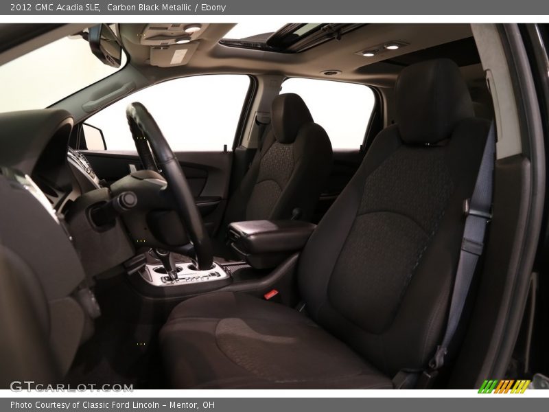 Carbon Black Metallic / Ebony 2012 GMC Acadia SLE