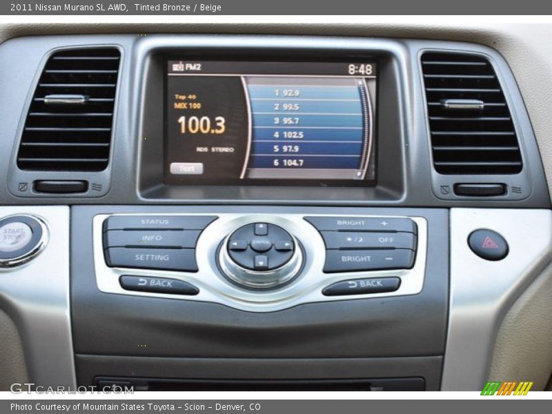 Tinted Bronze / Beige 2011 Nissan Murano SL AWD