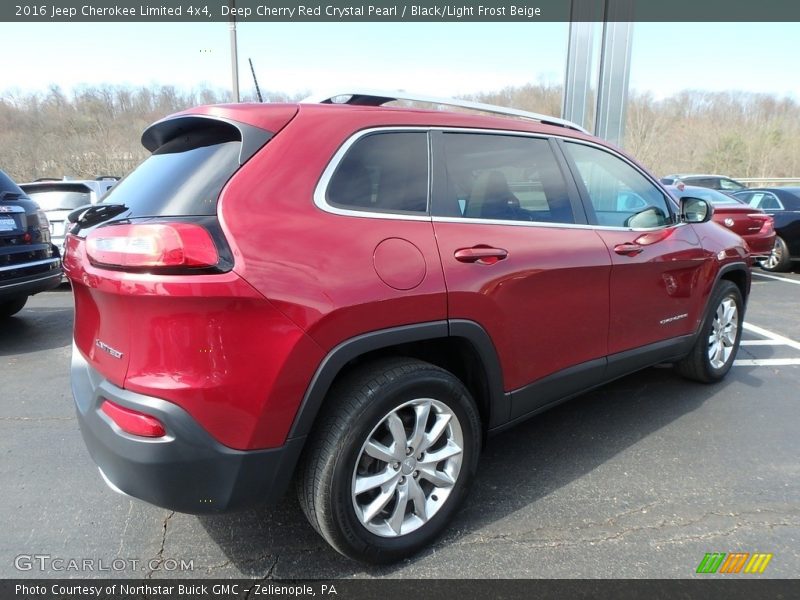 Deep Cherry Red Crystal Pearl / Black/Light Frost Beige 2016 Jeep Cherokee Limited 4x4