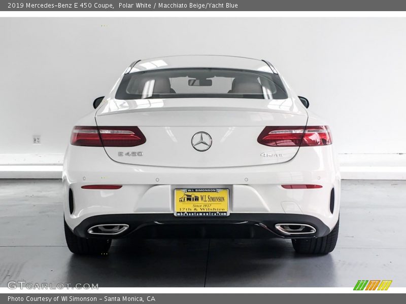 Polar White / Macchiato Beige/Yacht Blue 2019 Mercedes-Benz E 450 Coupe