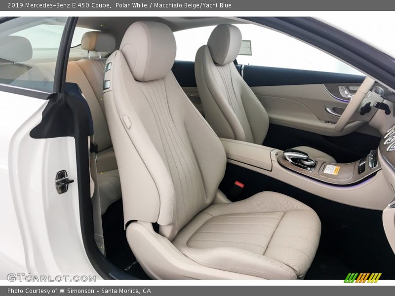 Polar White / Macchiato Beige/Yacht Blue 2019 Mercedes-Benz E 450 Coupe