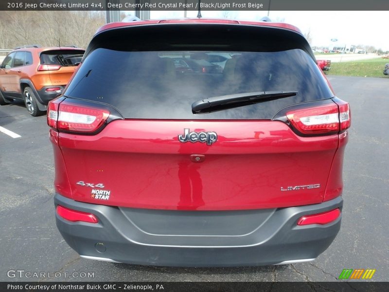Deep Cherry Red Crystal Pearl / Black/Light Frost Beige 2016 Jeep Cherokee Limited 4x4