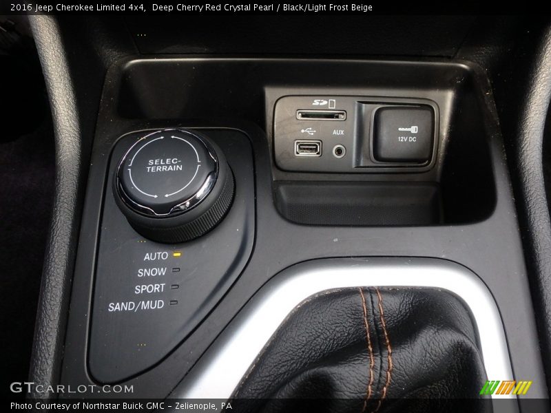 Deep Cherry Red Crystal Pearl / Black/Light Frost Beige 2016 Jeep Cherokee Limited 4x4
