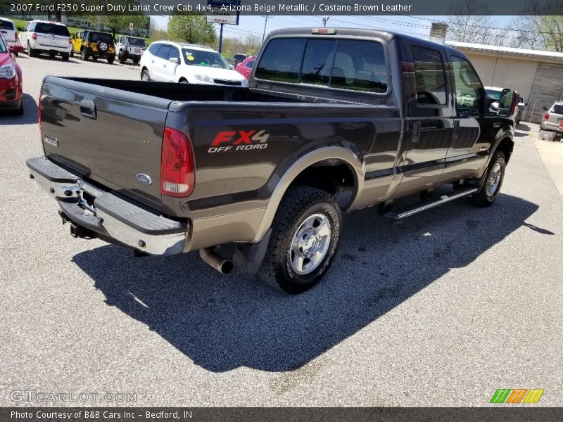 Arizona Beige Metallic / Castano Brown Leather 2007 Ford F250 Super Duty Lariat Crew Cab 4x4